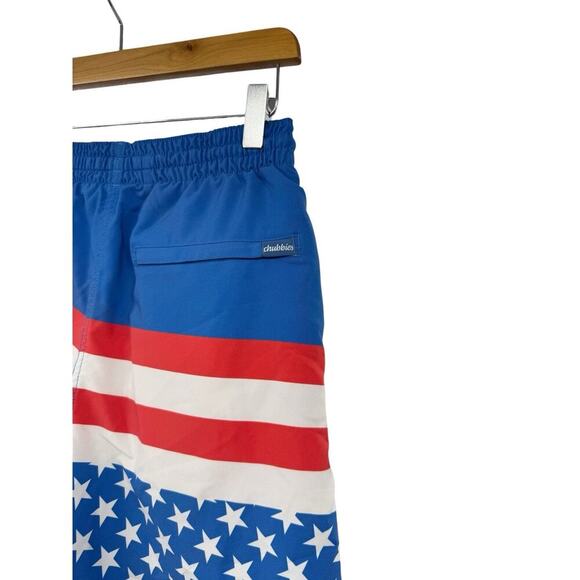 Chubbies Trunks Suit Mens Small 5.5" Inseam Patriotic American Flag USA Lined - Picture 3 of 9